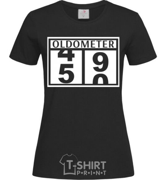 Women's T-shirt Oldometer black фото
