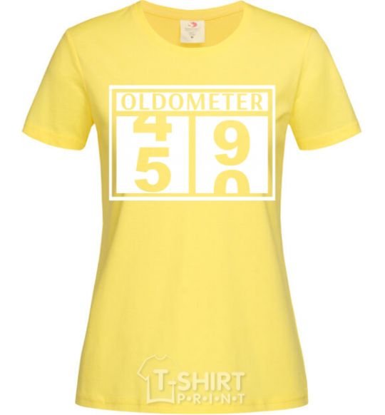 Women's T-shirt Oldometer cornsilk фото