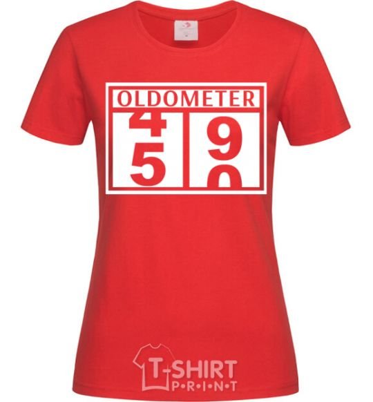 Women's T-shirt Oldometer red фото