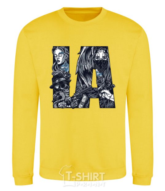 Sweatshirt LA girls yellow фото