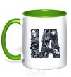Mug with a colored handle LA girls kelly-green фото