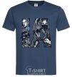 Men's T-Shirt LA girls navy-blue фото