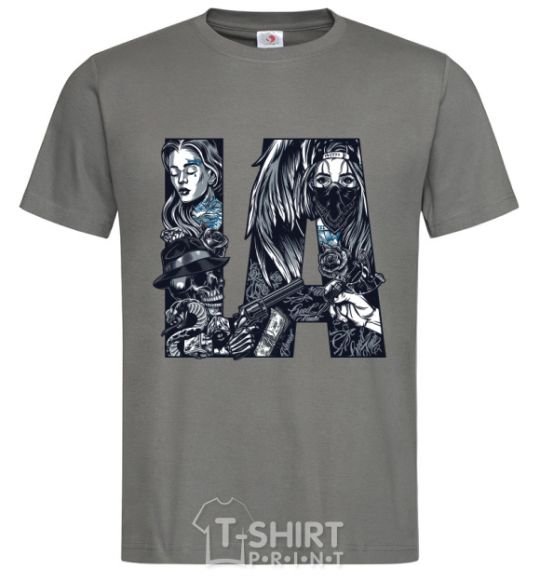 Men's T-Shirt LA girls dark-grey фото