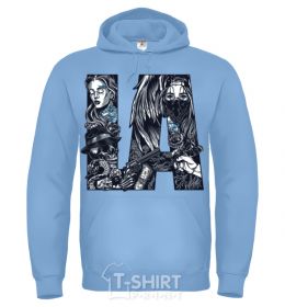 Мужская толстовка (худи) Los Angeles towers Голубой фото