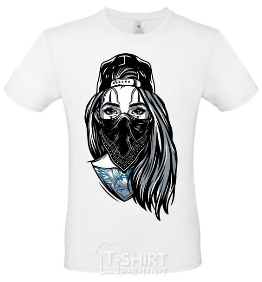 Men's T-Shirt Girl in fullcap White фото