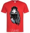 Men's T-Shirt Girl in fullcap red фото