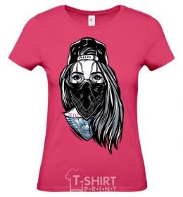 Women's T-shirt Girl in fullcap heliconia фото