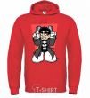Men`s hoodie Punisher grafity bright-red фото