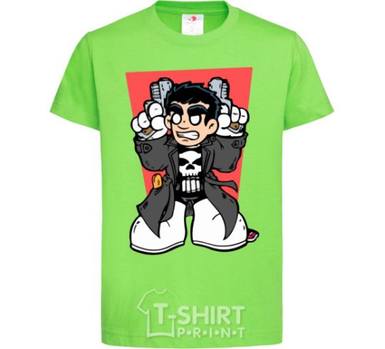 Kids T-shirt Punisher grafity orchid-green фото