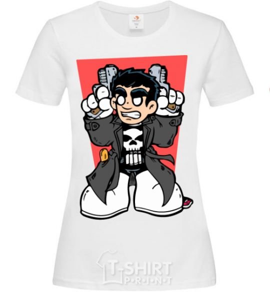 Women's T-shirt Punisher grafity White фото