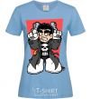 Women's T-shirt Punisher grafity sky-blue фото