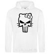 Men`s hoodie Hello kitty Punisher White фото