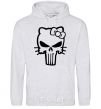 Men`s hoodie Hello kitty Punisher sport-grey фото