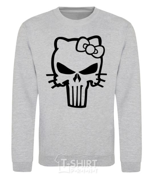 Свитшот Hello kitty Punisher Серый меланж фото