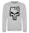 Свитшот Hello kitty Punisher Серый меланж фото