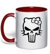 Чашка с цветной ручкой Hello kitty Punisher Красный фото