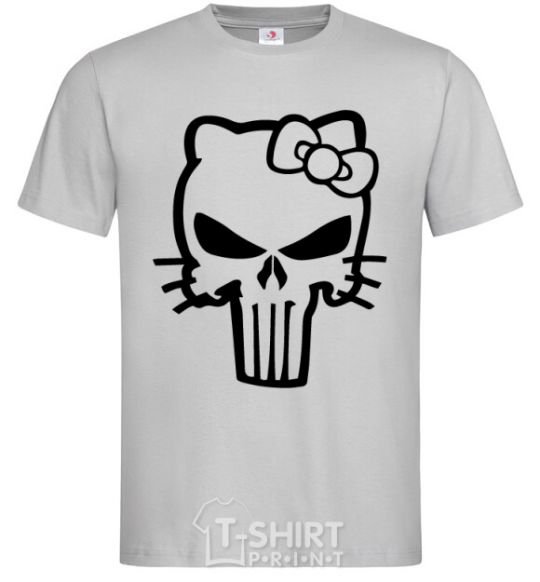 Men's T-Shirt Hello kitty Punisher grey фото