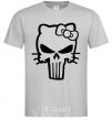 Men's T-Shirt Hello kitty Punisher grey фото