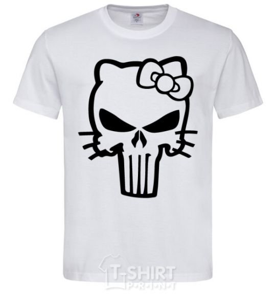 Men's T-Shirt Hello kitty Punisher White фото