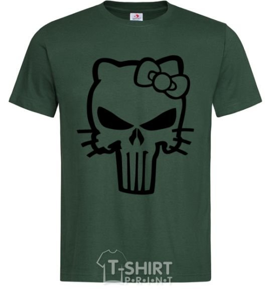 Men's T-Shirt Hello kitty Punisher bottle-green фото