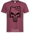 Men's T-Shirt Hello kitty Punisher burgundy фото