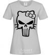 Women's T-shirt Hello kitty Punisher grey фото