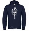 Men`s hoodie Punisher white navy-blue фото