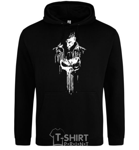 Men`s hoodie Punisher white black фото