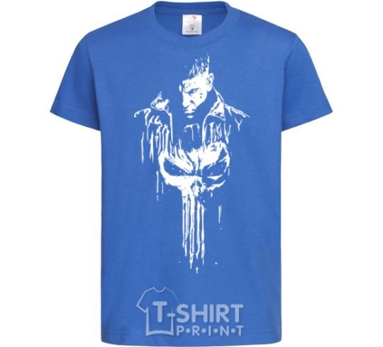Kids T-shirt Punisher white royal-blue фото