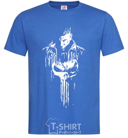 Men's T-Shirt Punisher white royal-blue фото