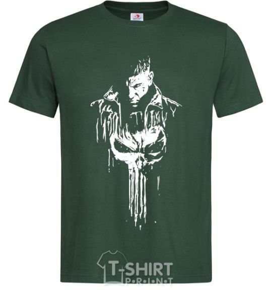 Men's T-Shirt Punisher white bottle-green фото