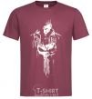Men's T-Shirt Punisher white burgundy фото
