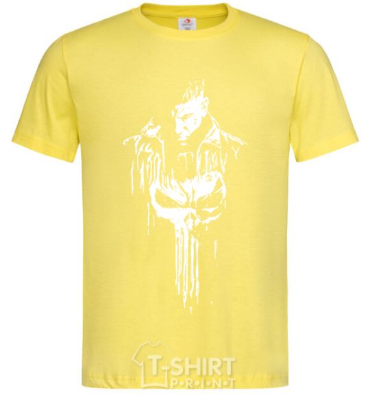 Мужская футболка Punisher white Лимонный фото