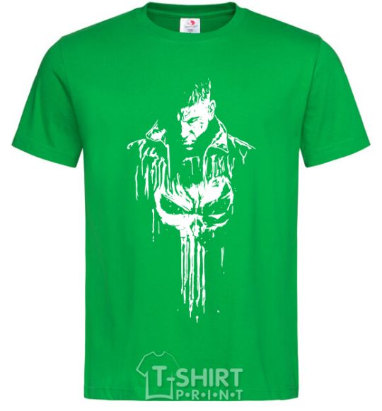 Men's T-Shirt Punisher white kelly-green фото