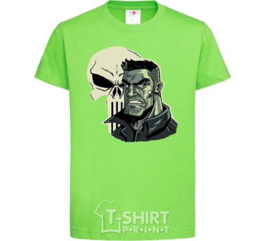 Kids T-shirt The Punisher sketches orchid-green фото