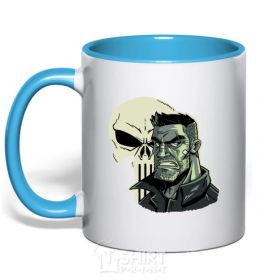 Mug with a colored handle