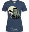 Women's T-shirt The Punisher sketches navy-blue фото