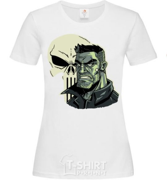 Women's T-shirt The Punisher sketches White фото