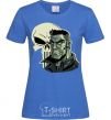 Women's T-shirt The Punisher sketches royal-blue фото