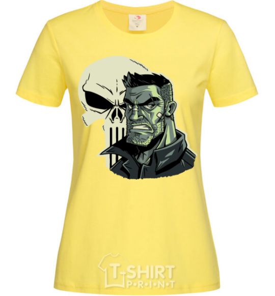 Women's T-shirt The Punisher sketches cornsilk фото