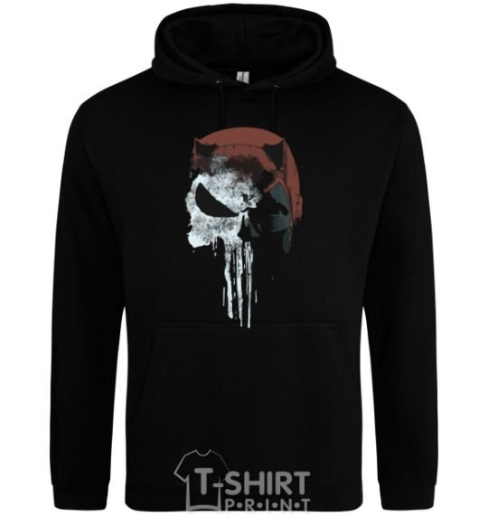 Men`s hoodie Punisher red black фото