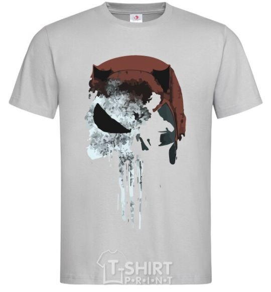 Men's T-Shirt Punisher red grey фото