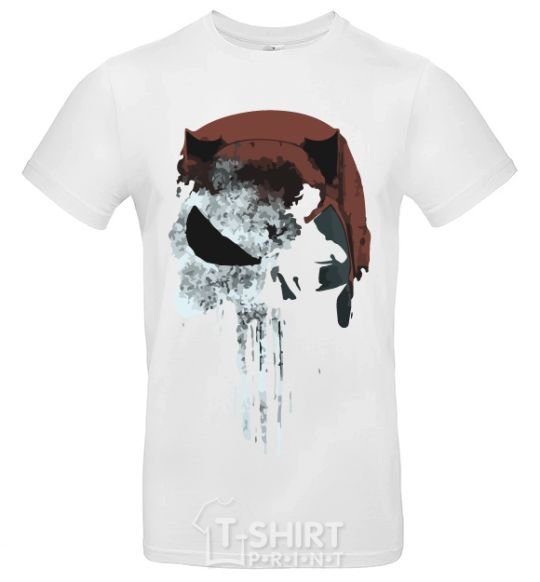 Men's T-Shirt Punisher red White фото