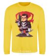 Sweatshirt The Punisher and a mountain of bullets yellow фото