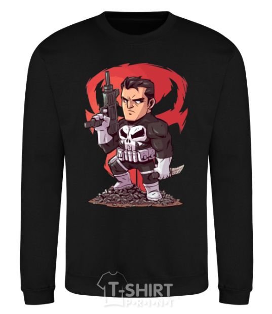 Sweatshirt The Punisher and a mountain of bullets black фото