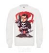 Sweatshirt The Punisher and a mountain of bullets White фото