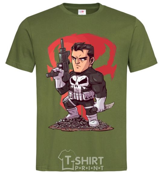 Men's T-Shirt The Punisher and a mountain of bullets millennial-khaki фото