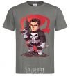 Men's T-Shirt The Punisher and a mountain of bullets dark-grey фото