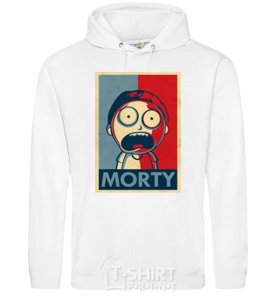 Men`s hoodie Morty's art White фото