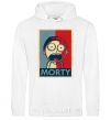 Men`s hoodie Morty's art White фото